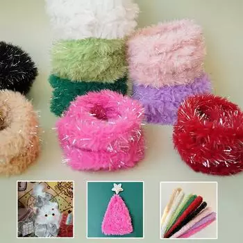 1M плюшевая проволочная палочка для скручивания, аксессуары ручной работы, плюшевая кроличья шерсть, скручивающиеся палочки, швейные принадлежности, красочная кукла своими руками 20 мм светло-фиолетовый
