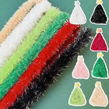 1M плюшевая проволочная палочка для скручивания, кукла своими руками, красочные аксессуары ручной работы, плюшевая кроличья шерсть, скручивающаяся палочка, швейные принадлежности 20 мм красный