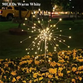 1M Solar Fireworks Light 90/150 Led Waterproof Garden 8 Modes Fairy String Lamp Christmas Solar Light For Outdoor Holiday Decor