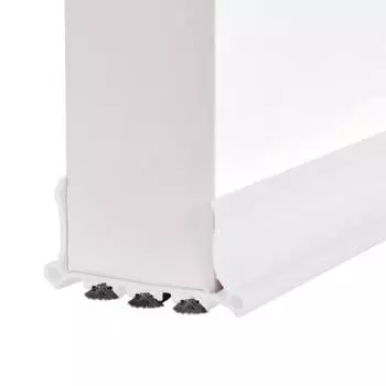 1М Уплотнительная лента для низа двери Подметание под дверью Уплотнитель от непогоды Свето-шумоизоляция Пылезащита Ветрозащита Стопор для двери Лента-заполнитель зазора под дверью белый