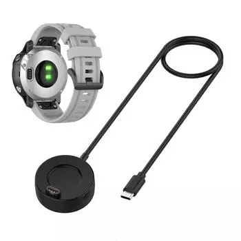 1M USB 4-контактный зарядный док-кабель USB для быстрой зарядки для умных часов Garmin Fenix 7/7S/7X/6/6S/6X Pro