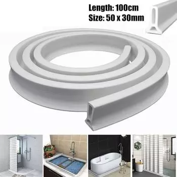 1M Ванная Душевая Водяная Заглушка Душевая Барьер Самоклеящаяся Уплотнительная Лента Сухая Влажная Разделительная Лента