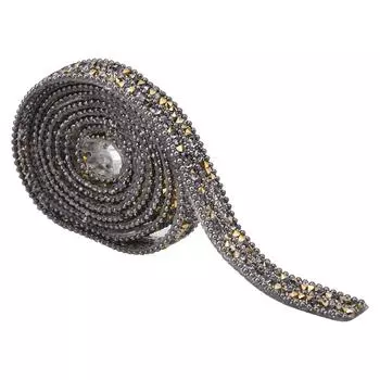 1м x 1см хрустальная стеклянная стразы бисерная цепочка лента горячей фиксации свадебное платье джинсы украшения золото