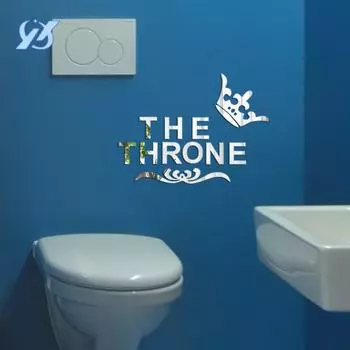 1mm acrylic English wall stickers bathroom toilet wall decoration layout wall stickers