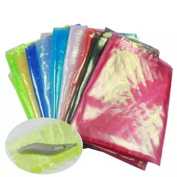 1MX1,2 м новый кристалл мигающий голографический кальмар DIY сетчатая ткань жемчужно-зеленый розовый синий желтый синий цвет