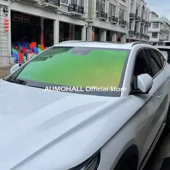 1мx3м VLT 76% зеленая хамелеоновая пленка для лобового стекла автомобиля, тонировка окон с изменением цвета, тонировка окон с помощью солнечной пленки, блокирующая УФ-излучение 75x300cm