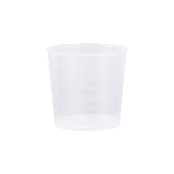 1oz/30ml Transparent Plastic Medicine Pills Graduated Cups Container Scale Cups Measuring Tool 20pcs