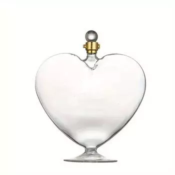 1P хрустальное стекло графин для виски в форме сердца моделирование ремесло вино бутылка виски стеклянная посуда наливной стакан для бурбона водка бренди коньяк-прозрачный воздухонепроницаемый 1Pcs/33.81oz