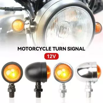 1Pair 12V Motorcycle LED Turn Lamp Signal Light LED Flashing Light Universal Indicators Lights for Kawasaki Suzuki Yamaha