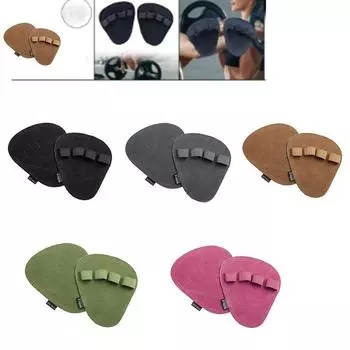 1Pair Anti-Skid Gym Gloves Grips Breathable Weight Power Belt Heavy Duty Accessory зелёный