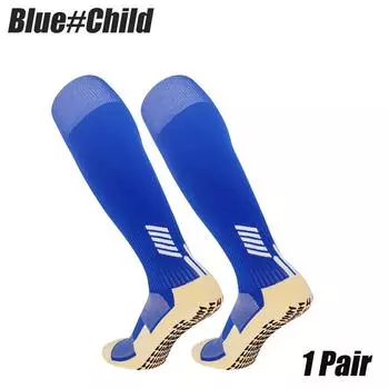 1Pair Anti Slip Grip Socks Sports Adult/Child Compression Running Crew Socks Soccer Rubber Grip Socks Athletic Knee High Gym One size fits most