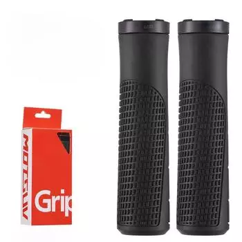 1Pair Bicycle Handle Cover Mountain Bike Hand Grip Unilateral Locking Handle Cover Non-slip Shock Absorber Folding Car Hand Grip Through Handle Cover