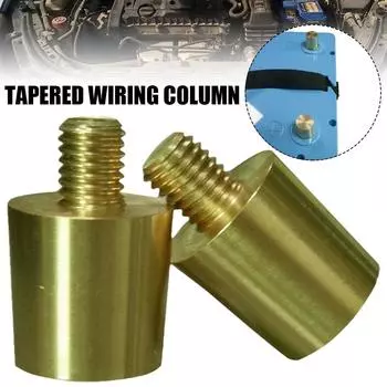 1pair Car Battery Terminal Clamps Clips Negative Positive Column Battery Round Accessories Stud Modification M8 Repair A8U2