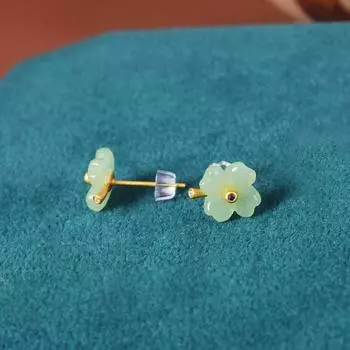 1 пара сережек-гвоздиков с четырьмя листочками клевера на удачу для девочек, серьги в стиле ретро 1Pair