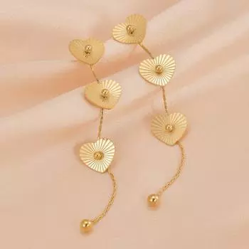 1pair New Design Tassel Dangle Earrings золотой