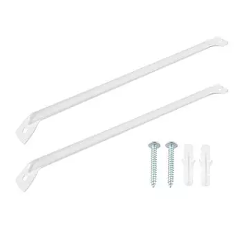 1Pair Shelf Bracket Fitting Assembly Wall Mounted Metal Wire Rack Mounting Brackets Wire Shelving Support Brackets