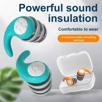 1Pair Sleeping Ear Plugs Noise Reduction Tapones Oido Ruido Soft Oordopjes Earplug Waterproof Tapones Para Dormir Earplugs чёрный