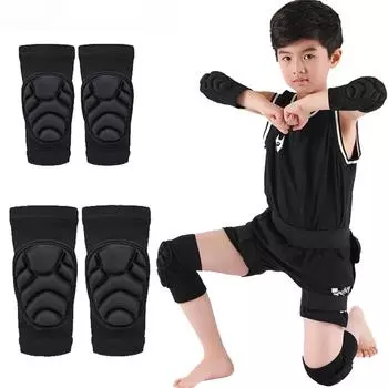 1Pair Thick Sponge Knee Pads Elbow Sleeves Avoidance Sport Kneepad Football Volleyball Knee Brace Support for Kids Child Youth XXS