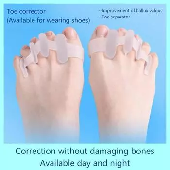 1Pair Toes Separator Suitable Bunion Corrector Material Soft Gel Straightener Spacers