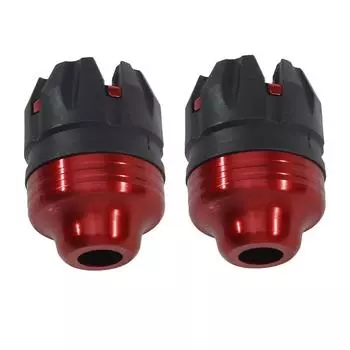 1Pair Universal Front Suspension Protection Cup Frame Slider Falling Protector For Motorcycle Scooter E-Bike Aluminum красный