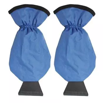 1Pair Waterproof Auto Snow Ice Scraper Mitt Thicken Car Ice Removal Scraper Gloves Car Windshield