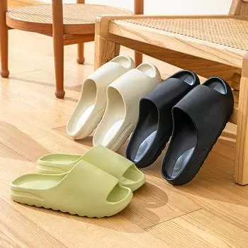 1Pair Women Men Sandals Bathroom Flip Flops Non-slip Slippers Soft EVA Indoor Solid Color Beach Shoes Household Items 42-43