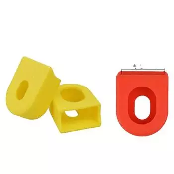 1PairBicycle Protective Gear Protector Silicone Sleeve Pedal Crankset Protective Case Mountain Road Bike Cycling MTB Accessories жёлтый