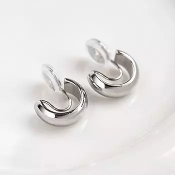 1Pairs Fake Gold Clip Earrings Copper Hip Hop Earring New Hoop Earrings Jewelry Accessories