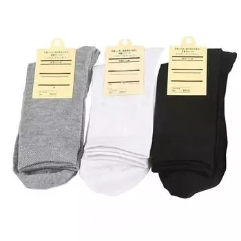 1Pairs/ Lot Men s Casual Socks Cotton Socks Ankle Socks for Businessmen Men Fall Winter (Color: Black/White/Grey) серый