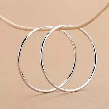 1ПАРА Круглые блестящие крупные серьги, модная корейская версия круга