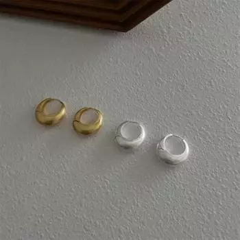 1ПАРА Матовые простые серьги-кольца женские нишевые высококачественные серьги с эффектом холодного ветра модные универсальные осень и зима