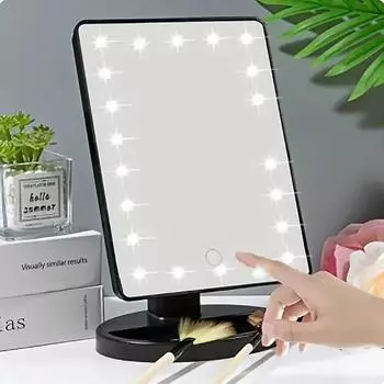 1PC22 lamp beads USB plug-in cosmetic mirror with lamp rotatable foldable cosmetic mirror with led strip high brightness. белый