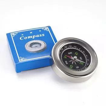 1pc6cm Stainless Steel Chinese Compass English Compass Outdoor Equipment Teaching Supplies Gifts серебряный