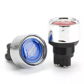 1PC 12V 50A 3 Pin SPST Momentary Keyless Push Button Starter Switches ON OFF For Cars Marine RV Car Engine Start Ignition Switch красный