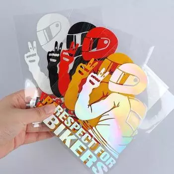 1pc 15x11CM Respect Biker Decor Sticker For On Car Motorcycle Vinyl 3D Stickers Motorcycle Vinyl 3D Stickers And Decals worldmum разноцветный