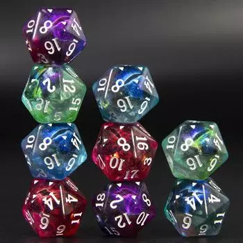 1 шт. 20-гранные игральные кости DND, креативные игральные кости с драконьим глазом для Хэллоуина, аксессуары для настольных игр для вечеринок в клубе синий