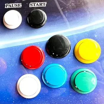 1Pc 24Mm Circle Push Button Micro Switch Game Arcade Controller Joystick Console Diy Kit Arcade Fighting Machine Button жёлтый