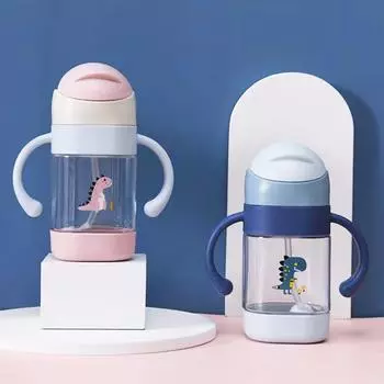 1 шт. Детская кружка для воды объемом 280 мл, с защитой от протечек, с крышкой и ручкой, с теплоизоляцией, с защитой от ожогов, подходит для детей старше 1 года