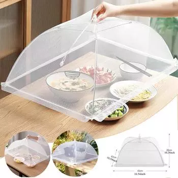 1PC 2 StyleFolding Mesh Washable Flies Tables Cover Protective Dish Covers Home Kitchen Storage Accessaries mason jar lids