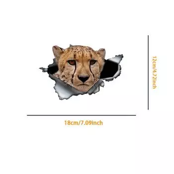 1PC 2D Flat Stickers Cheetah Animal Car Stickers Wall Stickers Refrigerator Luggage Laptop Toilet Stickers