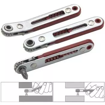 Набор из 1/2 узких двунаправленных отверток с трещоткой для поворота углов, отводов, прямых углов, крестовин и шлицевых ручных инструментов 1PC(Curved)