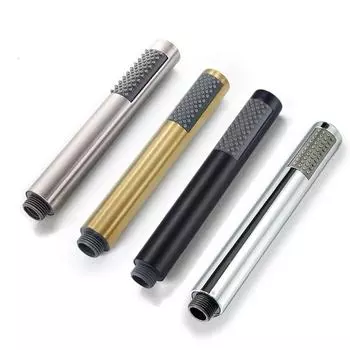 1PC 304 Stainless Steel Pressurized Shower Head Brushed/Silver/Black Handheld Shower Hand Spray Thread G1/2