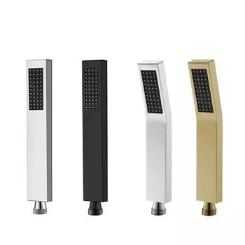 1PC 304 Stainless Steel Shower Square Shower Head Handheld Pressurized Shower Head Rectangular Sprayer Thread G1/2