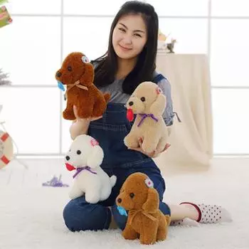 1pc 30cm Cute Teddy Dog Plush Toy Stuffed Animal Doll For Kids Baby Children Kawaii Soft Puppy Dog V