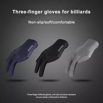1 шт. 3-пальцевые перчатки для бильярда на левую руку, эластичные наклейки для бильярда, не предназначенные для аксессуаров J4I8 Black-1pcs