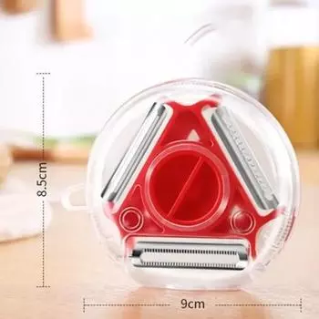 1PC 3 в 1 Magic Trio Peeler Set Slicer Shredder Peeler Julienne Cutter Multi Peel Blade Terter Kitchen Tool Accessories красный