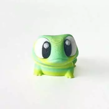 1pc 3D Printed Dynamic Joint Gecko Figurine Cute Novelty Animal Model Toy Home Decor Birthday/Christmas/Halloween Gift Perfect Present Gecko Frog-green разноцветный
