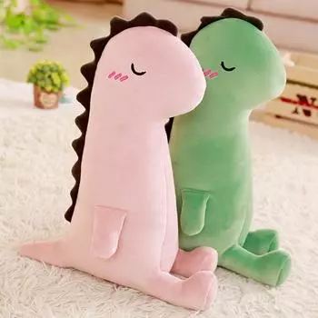 1pc 40cm Cute Dinosaur Plush Pillows Cartoon Animal Stuffed Toy Dolls For Kids Children Boys Birthda зелёный