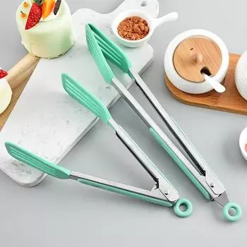 1pc 430 stainless steel food clip, barbecue clip, fried steak clip, baked bread clip, self- fast food shovel clip