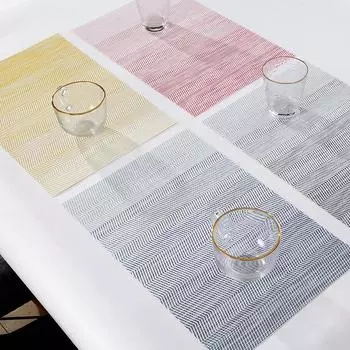 1Pc 45x30cm Color PVC Non-slip Placemat Dining Table Mat Anti-slip Hot Placemat Bowl Cup Pad Table Coaster 45x30cm синий